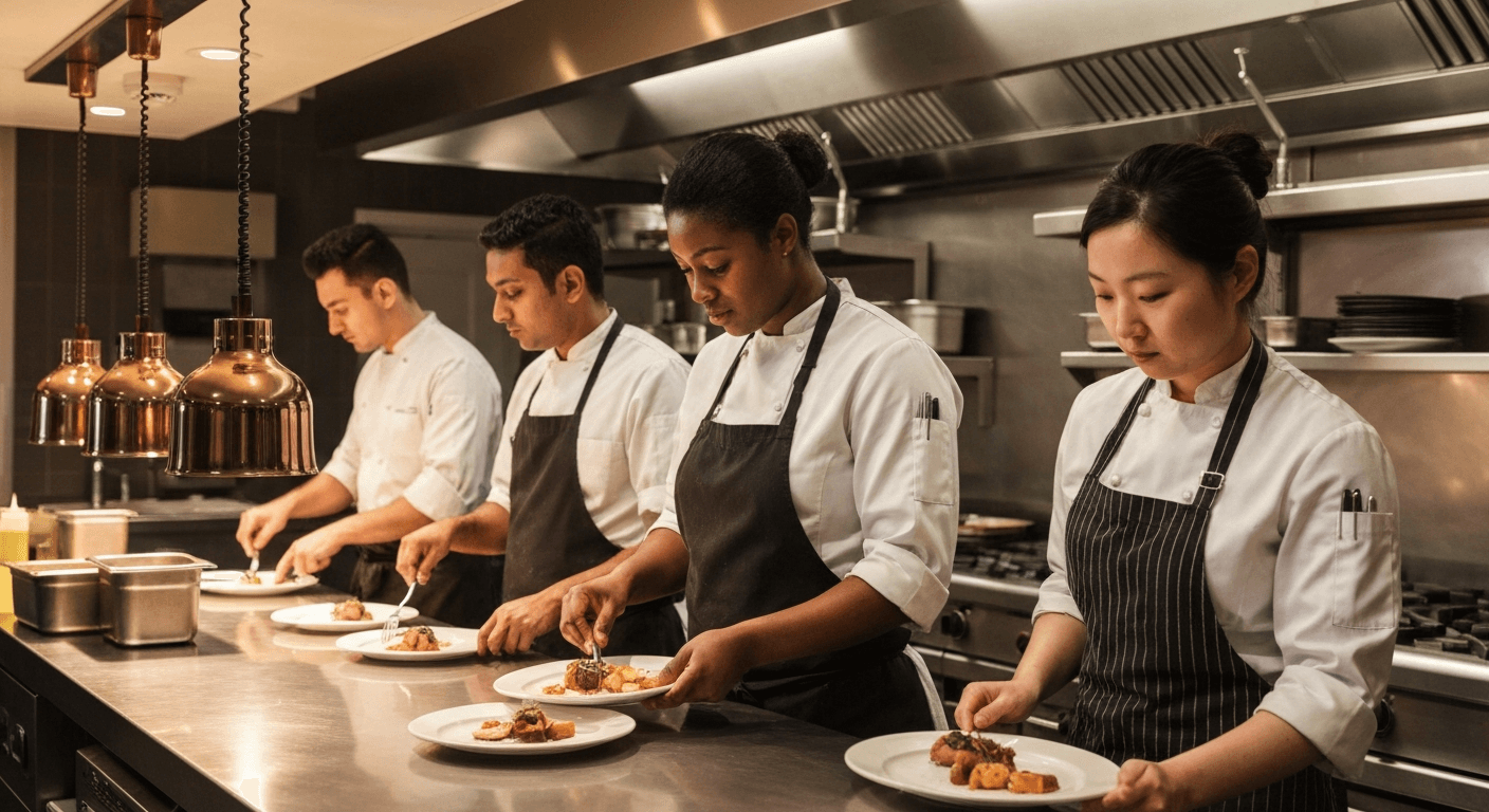 A Kitchen Tonic consultant reviewing a commercial kitchen